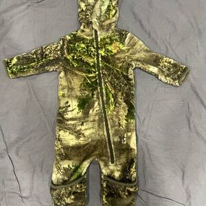 Camouflage Baby Onesie with Hood